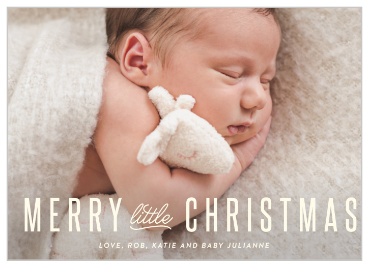Our New Baby Christmas Cards let your baby take front and center this holiday season.