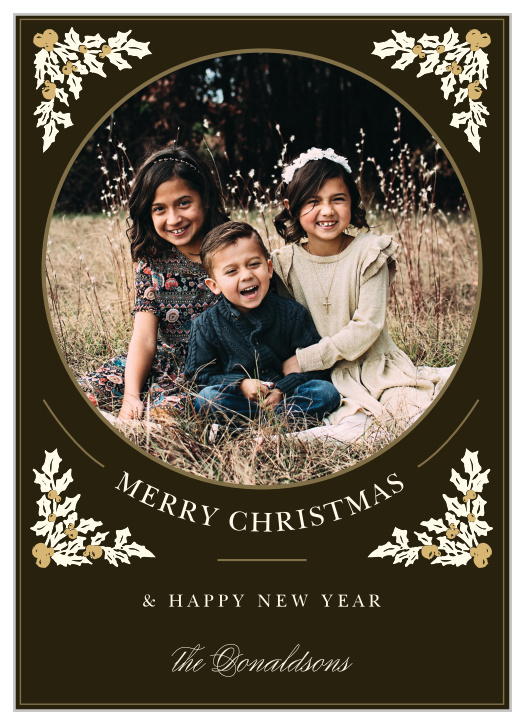 Send the spirit from Christmases past to your friends and family with our Antique Berries Christmas Cards.