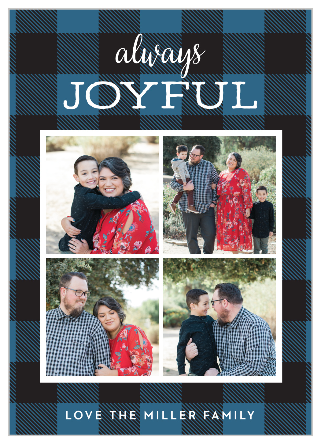 Rustic Plaid Holiday Cards