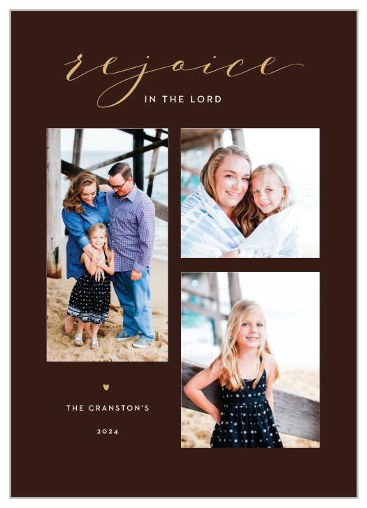 Our Modern Religious Christmas Cards are humble and let your family and your faith be the focus.