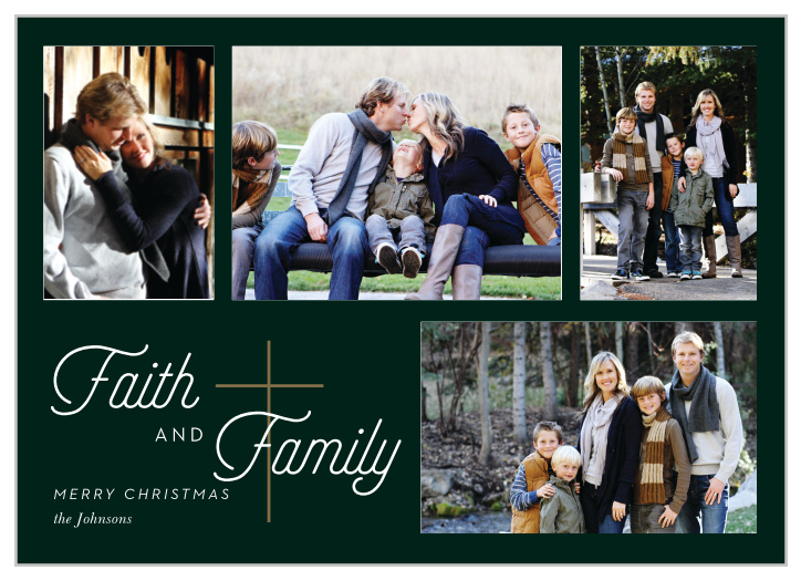 Send your friends and family what matters most with our Family Faith Christmas Cards.