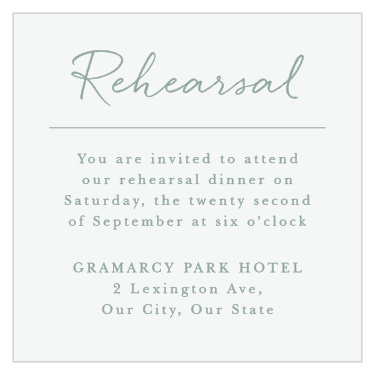 Add all the extra details you need with our Picturesque Tea Rehearsal Cards.