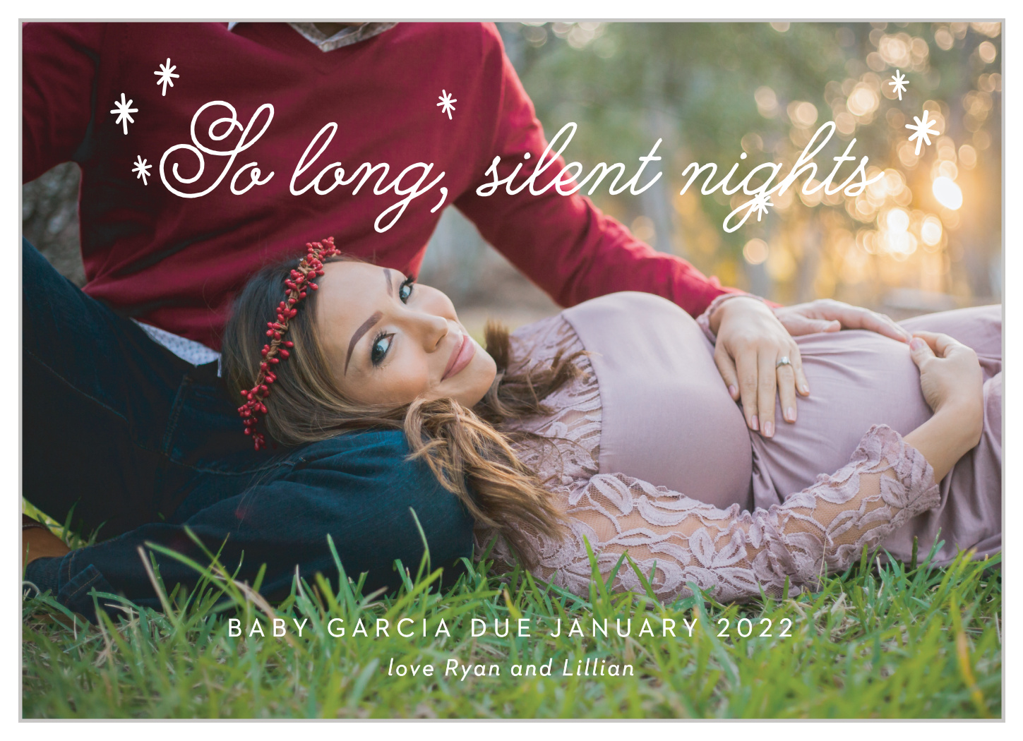 Peacefully Pregnant Christmas Cards