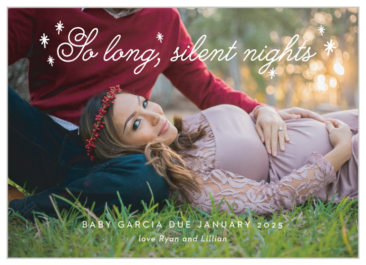 Our Peacefully Pregnant Christmas Cards perfectly sums up the gift of being a new parent. 