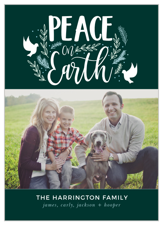 Send your hope for the world with our festive Peaceful Doves Christmas Cards.