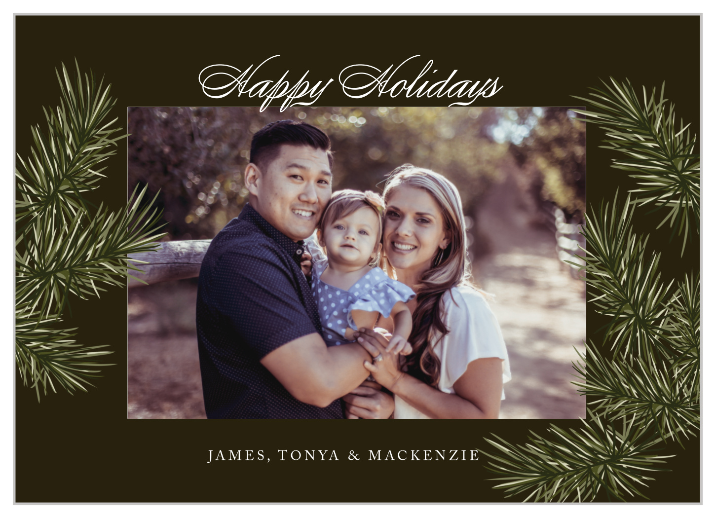 Evergreen Frame Holiday Cards