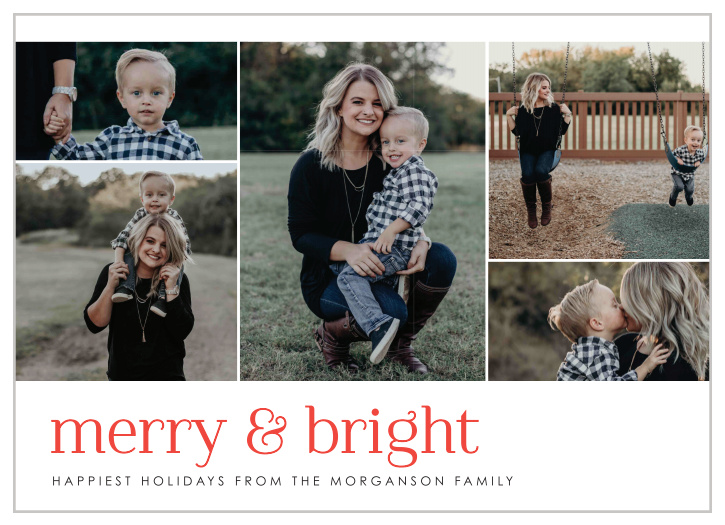 Our Timeline Memories Christmas Cards are perfect for sending the holiday spirit this season. With six spots for photos and a beautiful pairing of clean-cut and modern fonts, these cards ensure that you warm the hearts of your family and friends.
