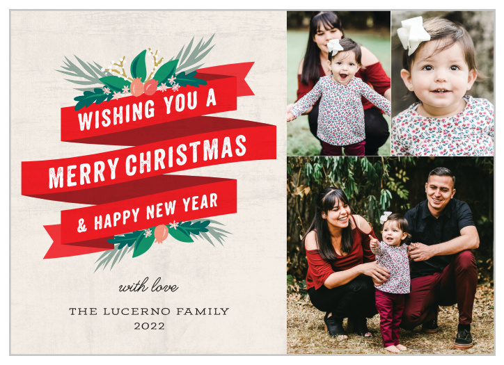 Wood Christmas Cards - Match Your Color & Style Free!