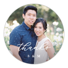 Our Stacked Photo Wedding Sticker is the perfect finishing touch for this or any wedding invitation set.