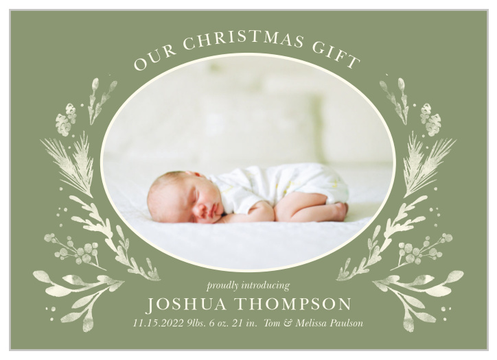 Send the gift of love to your friends and family with our Newborn Watercolor Christmas Cards!