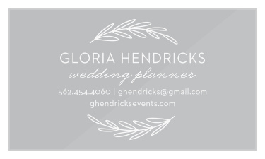 Our Formal Foliage Clear Business Cards offer a perfect blend of modern design and vintage elegance. Featuring your name in bold lettering, your title in a swirling calligraphy, and the rest of your contact details in a neat print- all of it framed by two laurel branches- these cards are a stunning option for your representation.