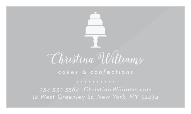 Everyone will want a slice of your business when you hand out our stunning Pretty Cake Clear Business Cards.