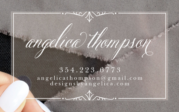 Twirl Frame Clear Business Cards