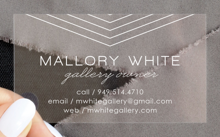 Minimal Angles Clear Business Cards