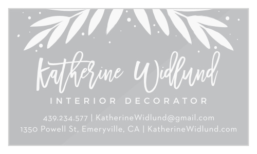 Give your potential clients a brilliant first glimpse of your style with our lovely Arching Branches Clear Business Cards. Write your business details in a stunning mixture of calligraphy and elegant print, trusting that the foliage above will guide your customers' eyes to the specifics below.