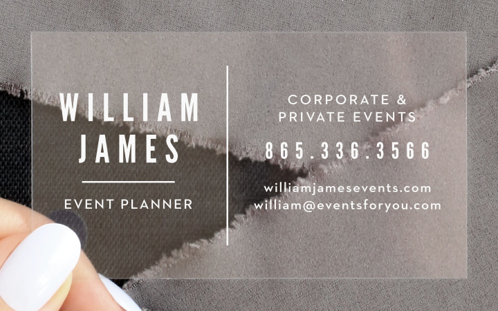 Modern Event Clear Business Cards