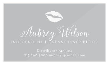 Leave potential clients with personalized Calligraphy Kisses Clear Business Cards for an unforgettable representation of your business.