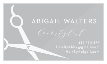 You'll be sure to make the cut with our gorgeously simple Chic Shears Clear Business Cards.