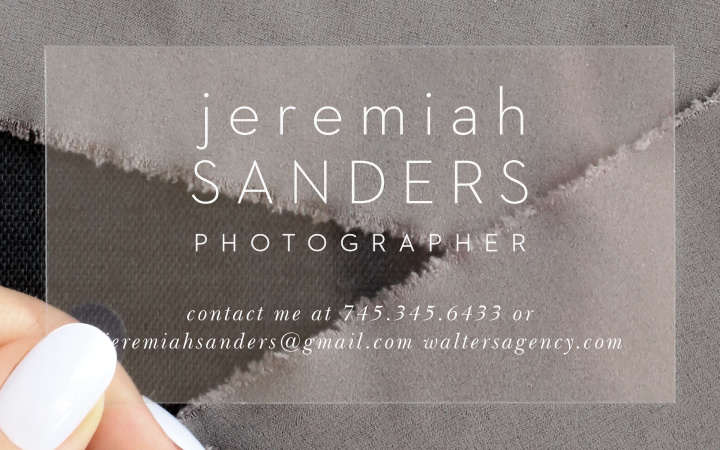Modern Name Clear Business Cards