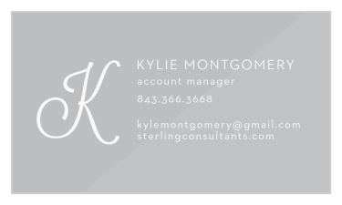 Allow the reputation of your name alone to carry your business forward on our Calligraphy Initials Clear Business Cards.