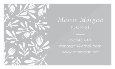 Watch your client list grow as quickly as the flowers under your care with our Floral Fun Clear Business Cards.