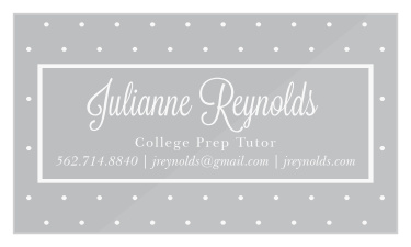 Our Classic Card Clear Business Cards feature a beaded background, topped by your name and business details.