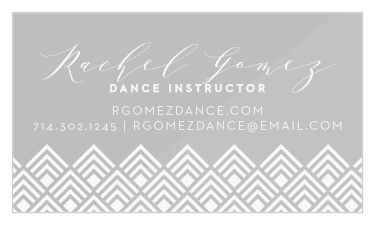 Our Geo Pattern Clear Business Cards creatively use a white coating atop the clear vinyl to create a geometric pattern that frames your business details.