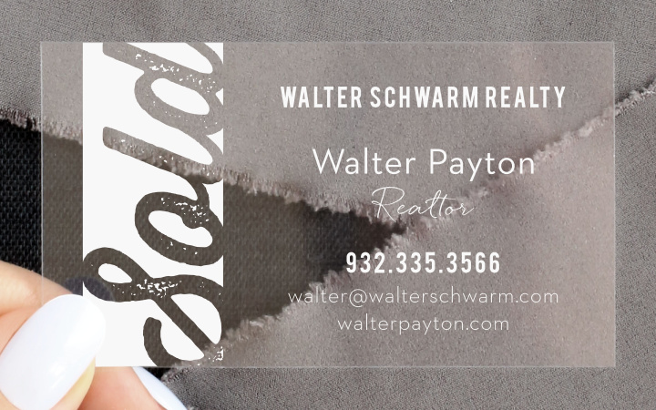 Quickly Sold Clear Business Cards