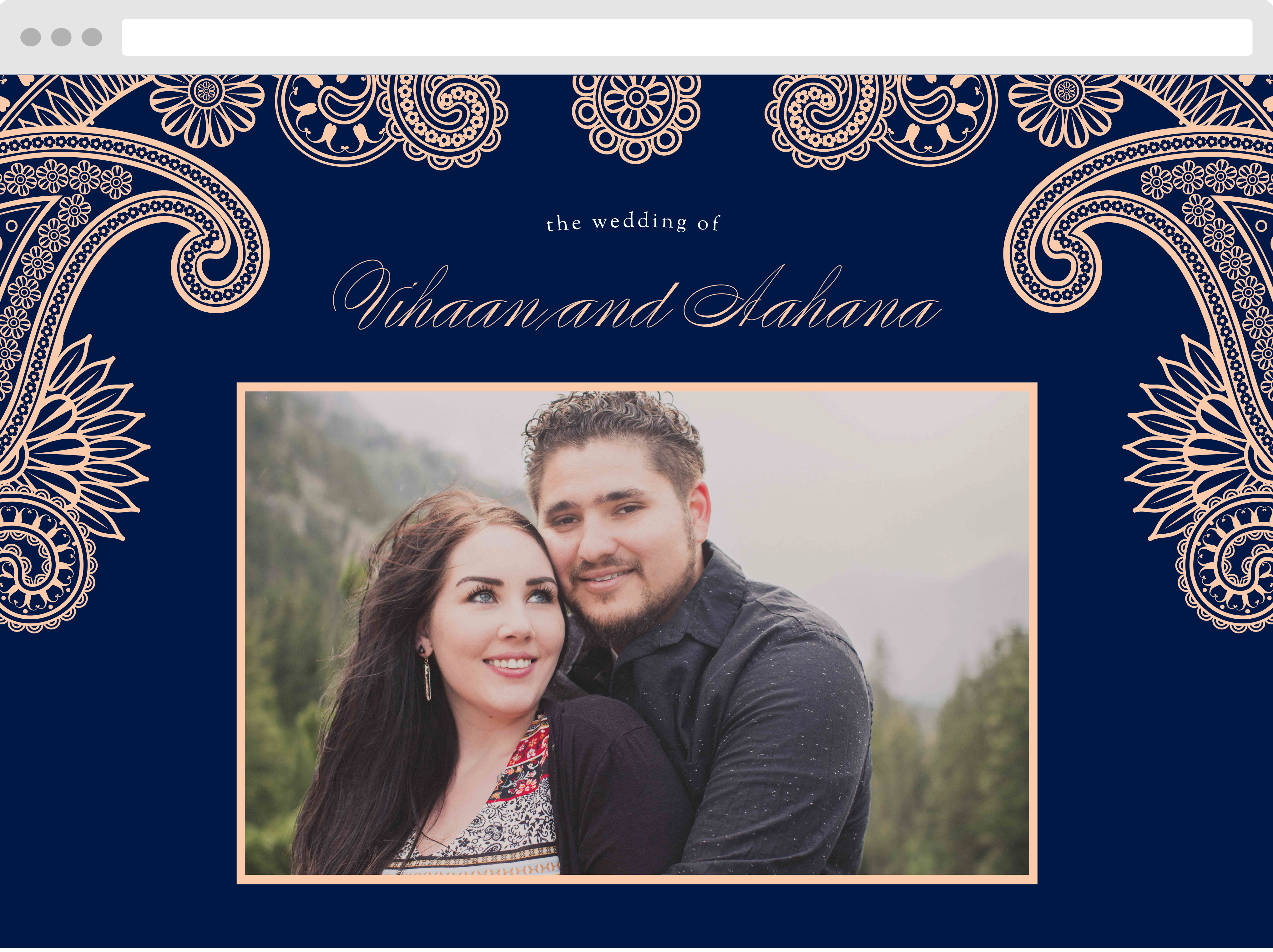 Indian Paisley Wedding Website