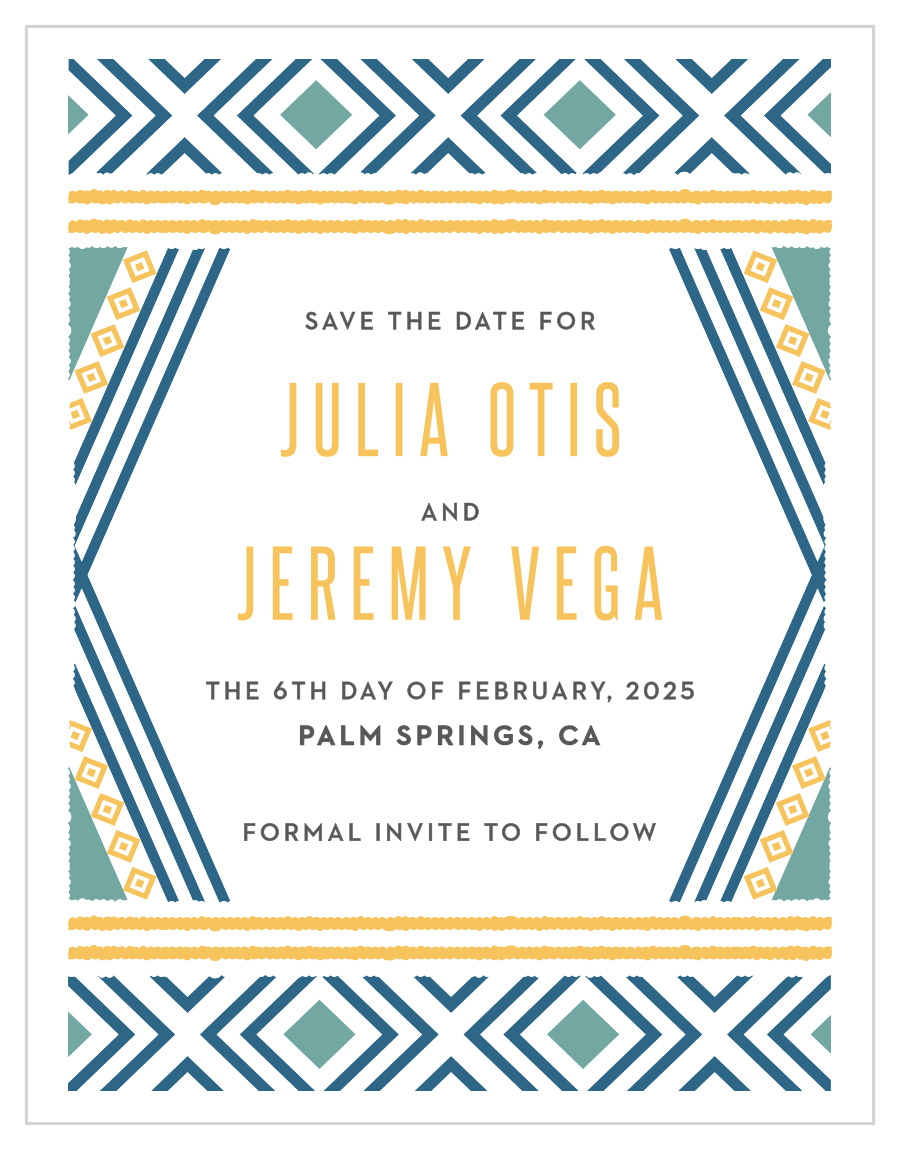 Bohemian Beach Save the Date Cards