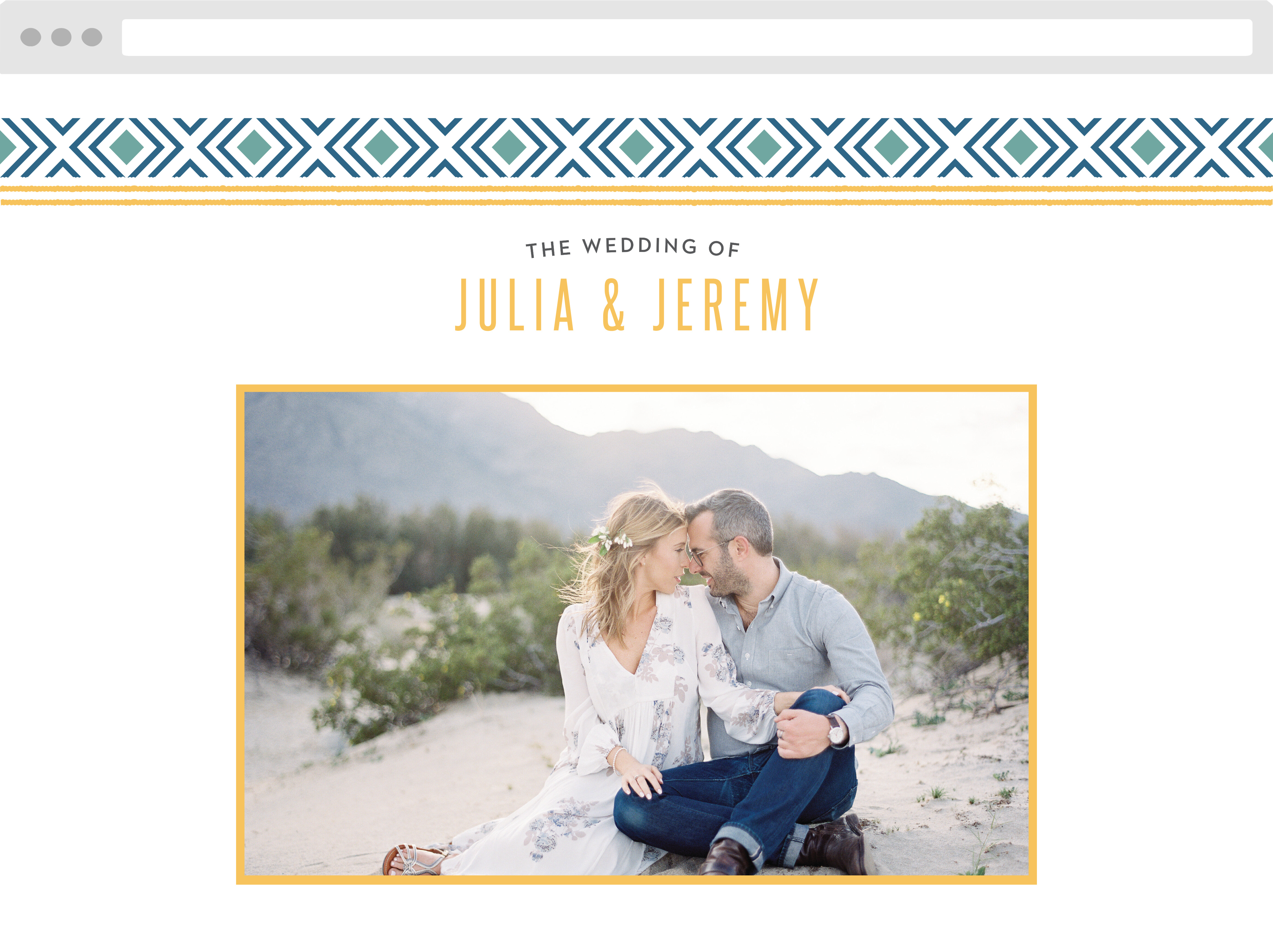 Bohemian Beach Wedding Website