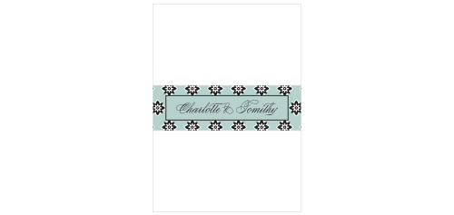 Choose to wrap up your stationery suite in our classy Vintage Elegance Belly Bands!