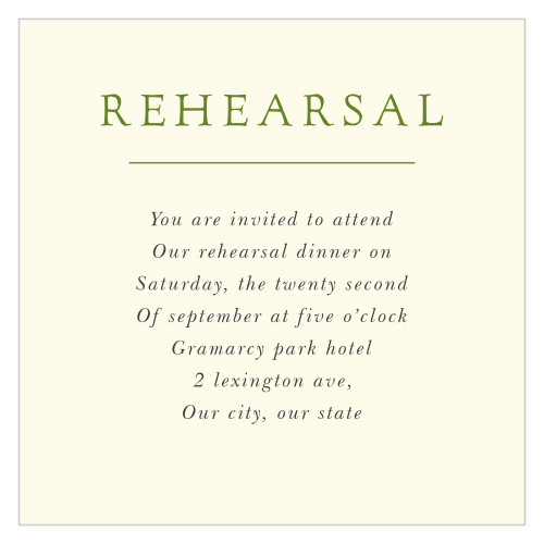 Our Celtic Knot Rehearsal Cards are a perfectly simple way to let your most important guests know about your rehearsal.