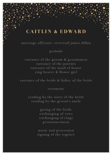 Our Gothic Halloween Wedding Programs are reminiscent of an eerie October evening.