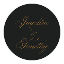 Seal envelopes, decorate stationery, and save our Vintage Dracula Wedding Stickers as little mementos of your big day. Swirling cursive spells out your names in bronze against the midnight-black background, forming a classic gothic style for your modern event.
