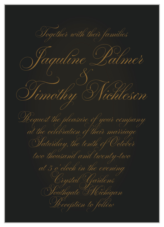 Gothic Wedding Invitations - Match Your Color & Style Free!