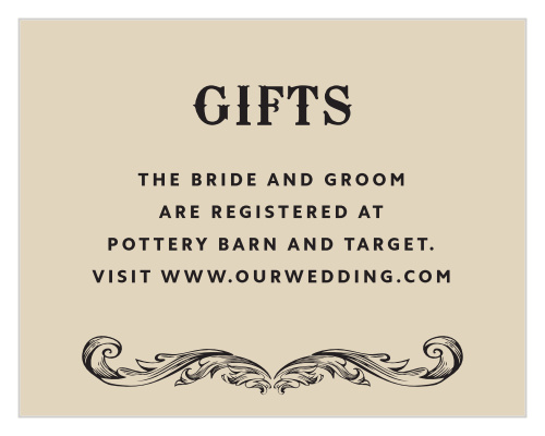 Our Victorian Type Registry Cards have the antique, classic look that you've been searching for.