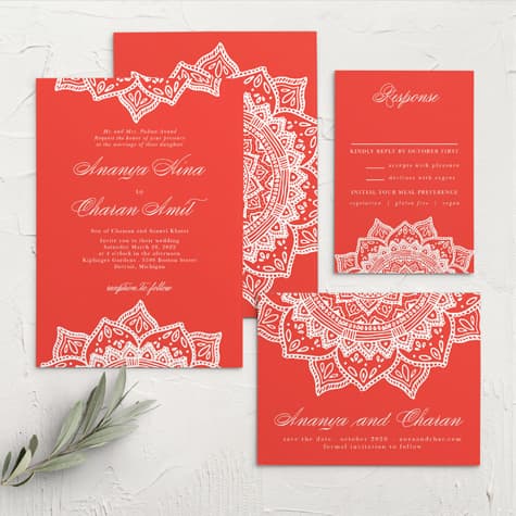 Indian Mandala Wedding Invitations