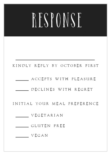 Our Gothic Magic Response Cards are the epitome of moody elegance.