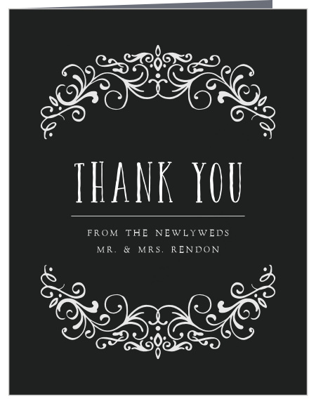 Our Gothic Magic Wedding Thank You Cards are the epitome of moody elegance.