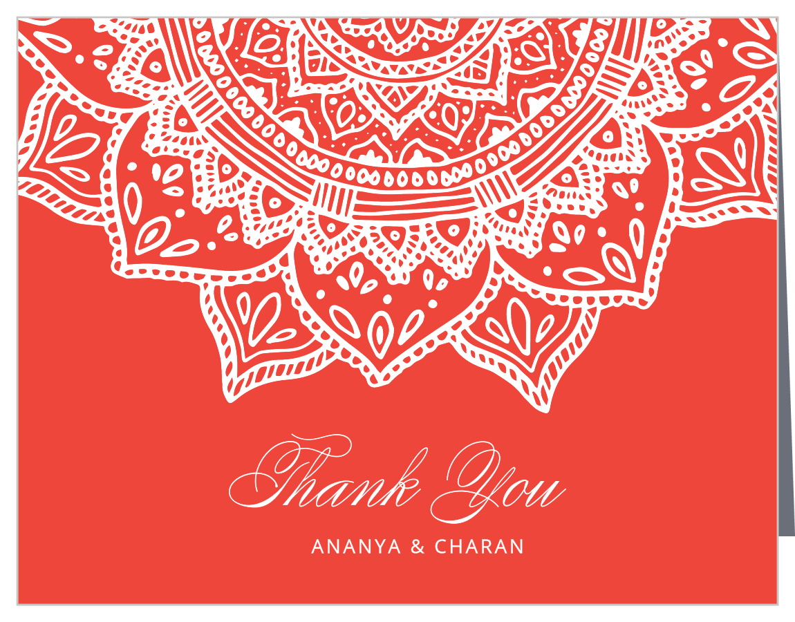 Indian Mandala Wedding Thank You Cards