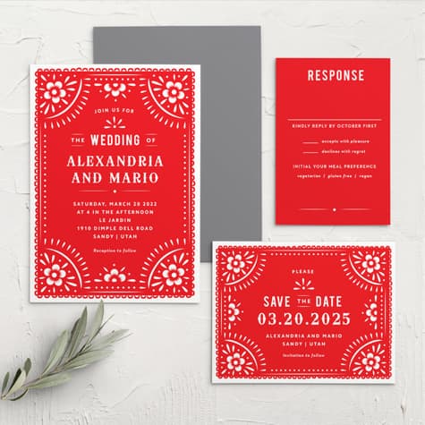 Papel Party Wedding Invitations