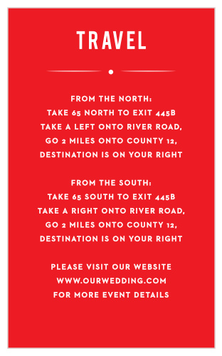 Papel Party Direction Cards ensure that your guests know exactly where and when to arrive at your ceremony.