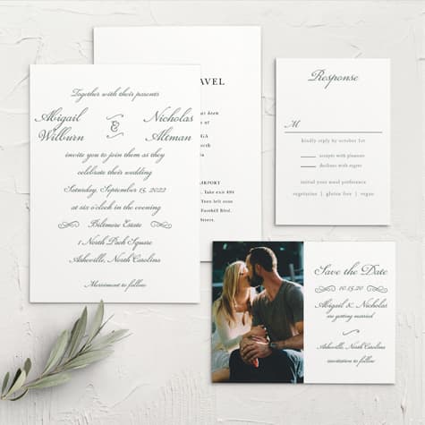 Rustic Elegance Wedding Invitations