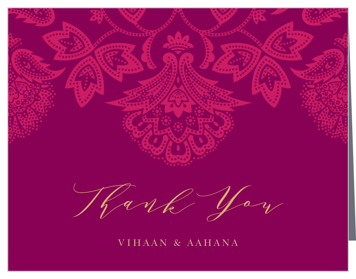 Indian Henna Wedding Thank You Cards