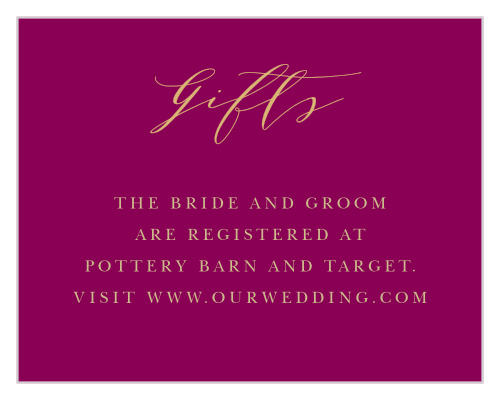 Direct your guests' attention and donations where you need it most with our Indian Henna Registry Cards.