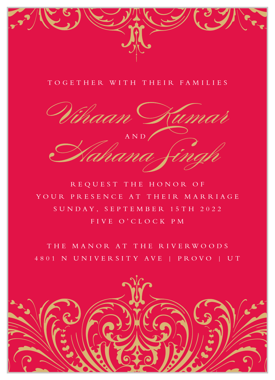 Embellished Love Wedding Invitations