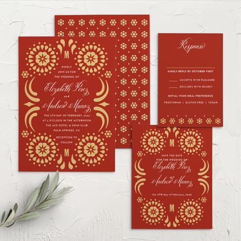 Spanish Garden Wedding Invitations