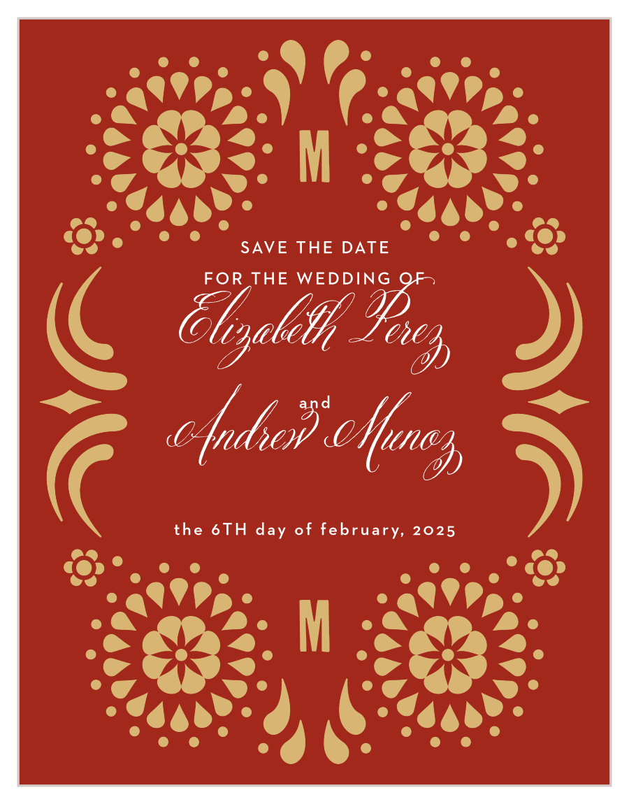 Spanish Garden Save the Date Cards