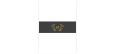 Surround your wedding invitations in the bright, brilliant gold-foil of our Dark Monogram Wedding Belly Bands. Floral illustrations bloom around your initial, each line a shining contrast to the stormy-gray background behind and offering a lovely first glimpse at your wedding themes and style.